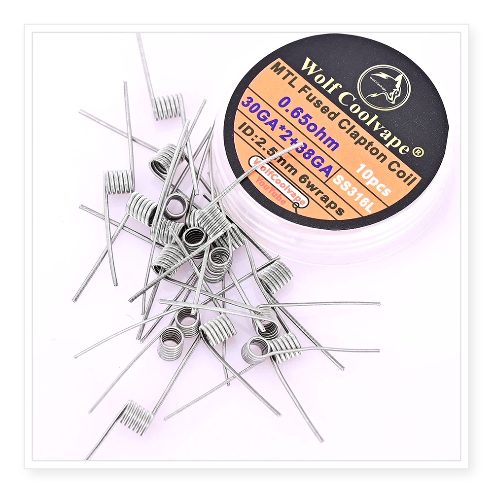 10pcs Wolfcoolvape MTL Fused C - Vape Coil Replacement ulasan dan harga